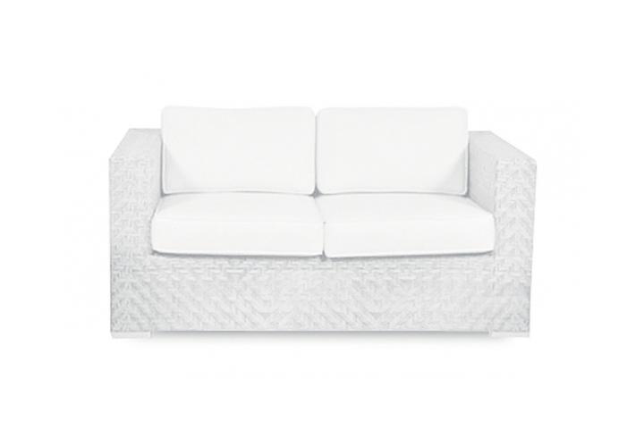 rattan kanapé (fehér)
