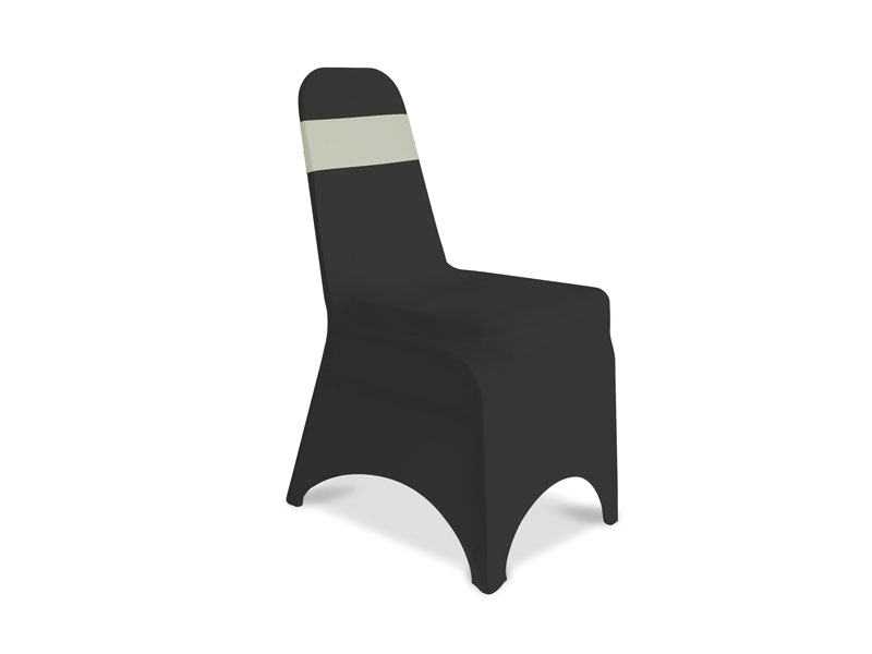 Spandex székhuzat fekete (tejeskávé pánttal) + konferenciaszék bérlés