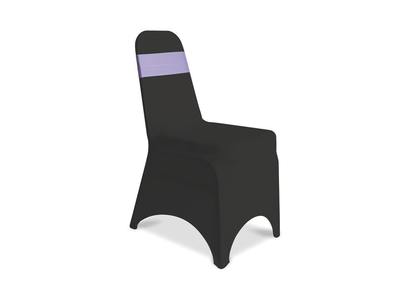 Spandex székhuzat fekete (halványlila pánttal) + konferenciaszék bérlés