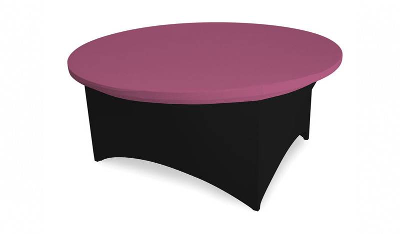 Spandex körasztalhuzat fekete (magenta sapkával) + körasztal bérlés