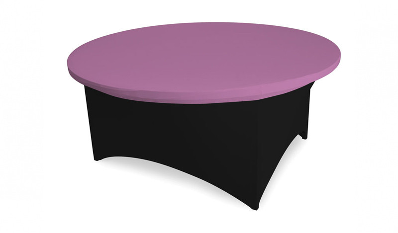 Spandex körasztalhuzat fekete (középrózsaszín sapkával) + körasztal bérlés
