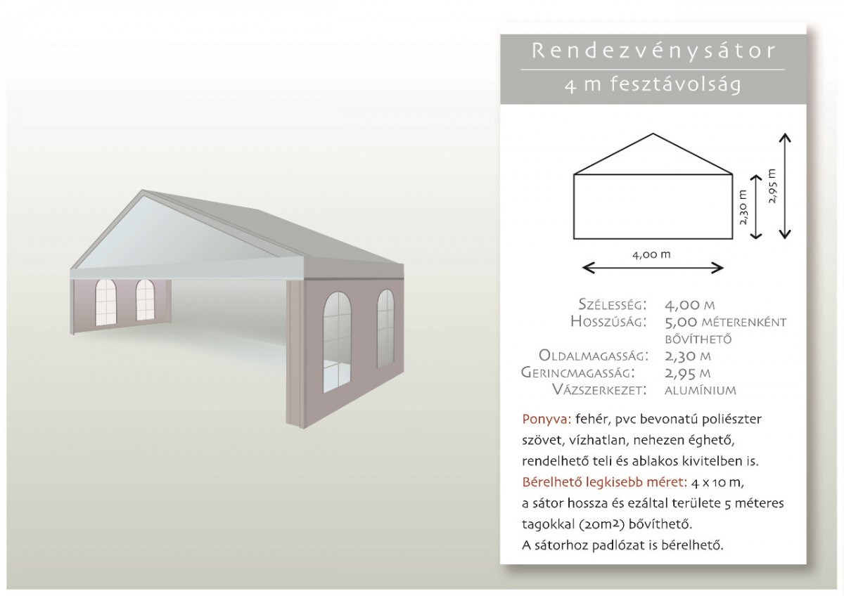 rendezvénysátor bérlés, brent.hu