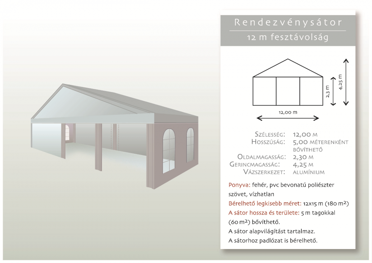 rendezvénysátor bérlés, brent.hu