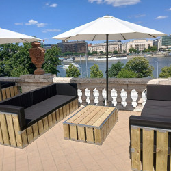 wood lounge szett bérlés, brent.hu